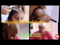Indian Housewife Getting Headshave At Home By Barber