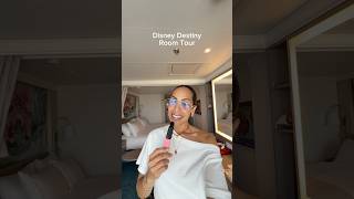 Disney Destiny cruise room tour ✨ deluxe ocean view stateroom verandah + sweet welcome surprise