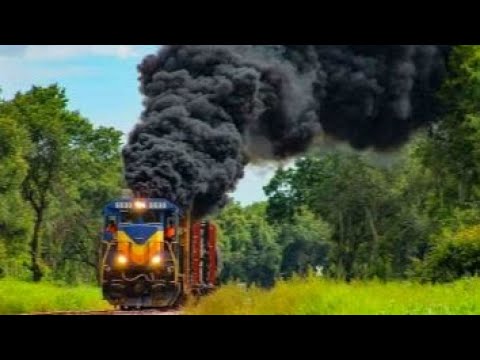 Wild Old DIESEL LOCOMOTIVE Engines Cold Start & EPIC PULLS.