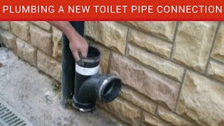 Plumbing a New Toilet WC Soil Pipe Connection into an Existing Cast Iron pipe Using Flexible T Join
