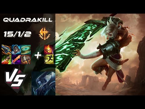 TOP Riven vs Lissandra [QUADRAKILL] - NA Grandmaster Patch 25.24