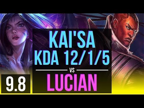Carry your team as KAI'SA & Pyke vs LUCIAN & Zilean (ADC) | KDA 12/1/5 | EUW Grandmaster | v9.8