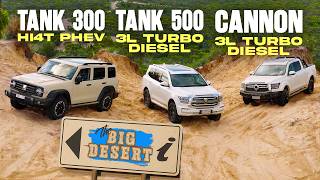 Tank 300 PHEV vs 3.0L TURBO DIESEL! Big Desert Test!