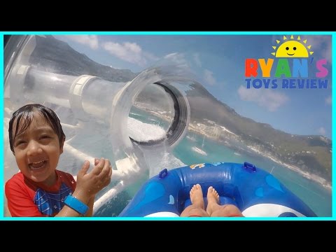 RollerCoaster Water Slide and splash pad on Disney Cruise Ship