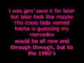 kesha get sleazy 2.0 remix with lyrics