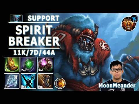 Spirit Breaker Soft Support | 7.33c | MoonMeander Pos 4 SB Play | Dota 2 Immortal Gameplay