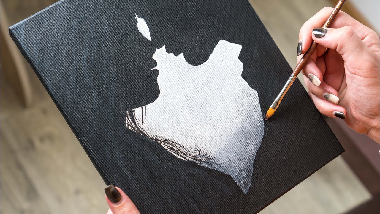 Acrylic painting couple by Homemade Illustration