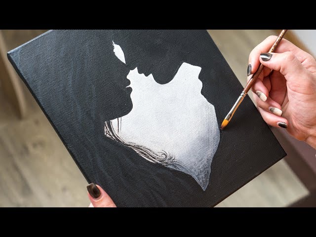Acrylic painting couple by Homemade Illustration