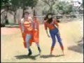 indian superman and spiderwoman dance
