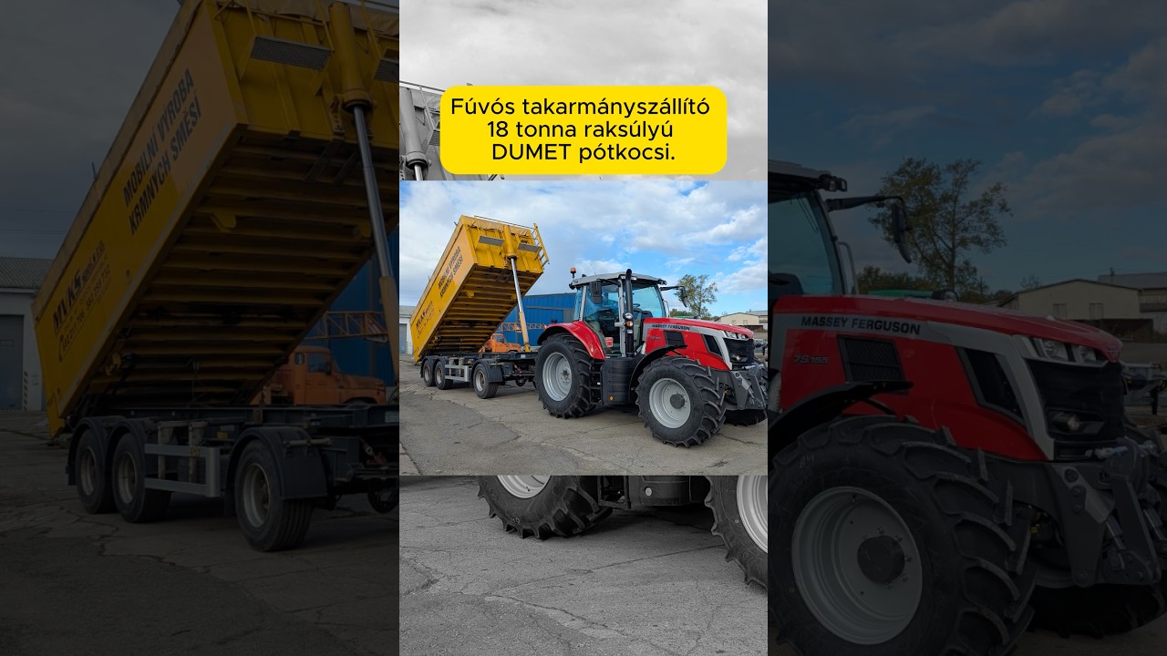 Takarmányszállító fúvós/fluid pótkocsi (2-3 rekeszes) – pályázható tápszállító, terményszállító