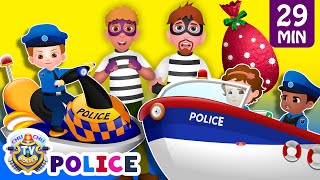 ChuChu TV Police Chase Thief in Police Boat & Save Huge Surprise Egg Toys Gifts from Creepy Ghosts