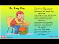 Grade 7 English The Lazy Boy (Poem)