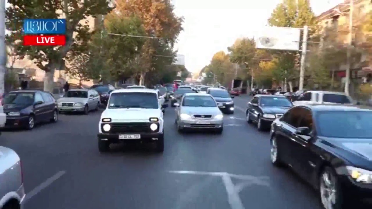 Նիկոլ Փաշինյանի հրաժարականի պահանջով ավտոերթ` Երևանում