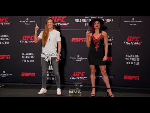 UFC Phoenix: Cortney Casey vs. Cynthia Calvillo Media Day Staredown - MMA Fighting