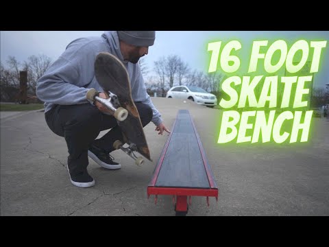 16 foot long portable Element skate bench
