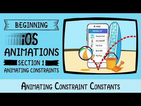 Animating Constraint Contants - iOS Animations- raywenderlich.com