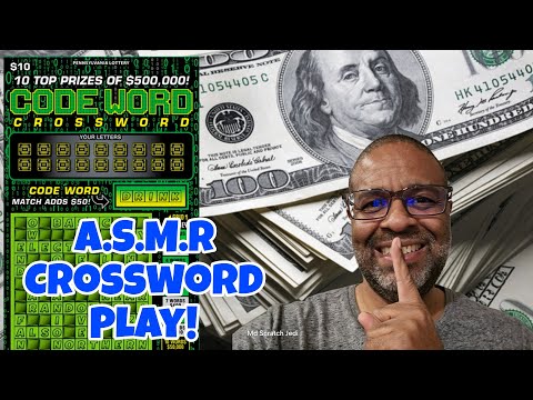 Asmr a.s.m.r. crossword play pa lottery scratch off ticket #scratchers #asmrsounds #asmr