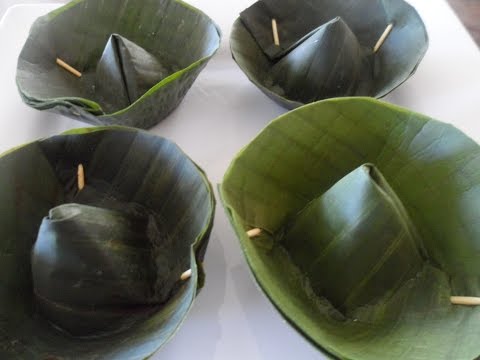 How to make Banana Leaf Cups