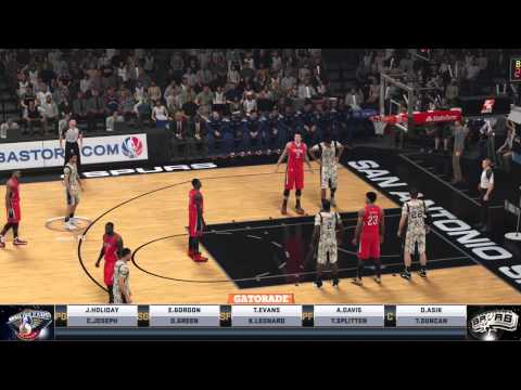 NBA 2K15 MyLeague gameplay NOP vs SA