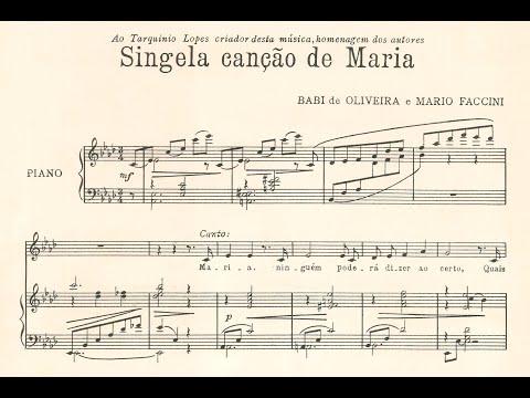 Babi de Oliveira - Singela canção de Maria (Vitor Prochet, tenor; Babi de Oliveira, piano)