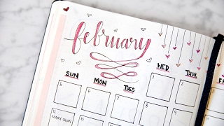 2017 FEBRUARY Bullet Journal Update | Plan with Me FEBRUARY Bujo Flip Through | Miss Louie