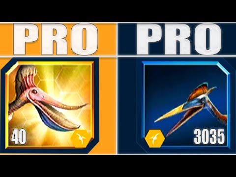 PTEROSAURS (40) vs PTEROSAURS (3000+) - JURASSIC WORLD THE GAME