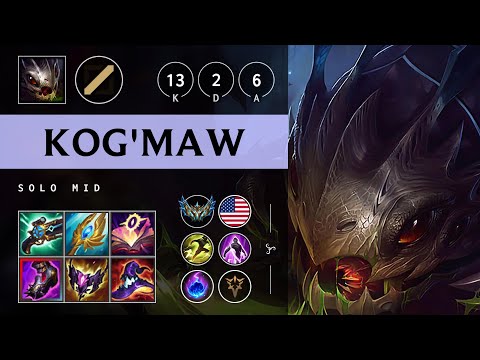 Kog'Maw Mid vs Corki - NA Challenger Patch 25.18