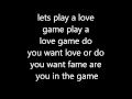 Love Game By Lady Gaga Lyrics On Screen