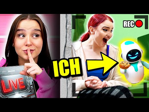 Schwester HEIMLICH 🔞😂 mit Roboter im Zimmer BEOBACHTEN - Celina