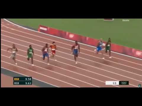 Marcell Jacobs 9.80 oro sui 100 metri Tokyo 2020 - Telecronaca  RAI Franco Bragagna - Stefano Tilli