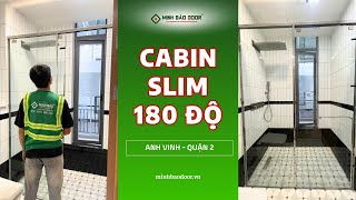 Bàn giao cabin 180 độ mở lùa cho phòng tắm đẹp l ANH VINH – LAVILA KIẾN Á