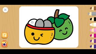 Pintando a Maça verde l Joguinhos para crianças