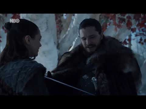 Reencontro de Jon Snow e Arya Stark - Game of Thrones (GOT) 8ª Temporada (Dublado e Legendado).