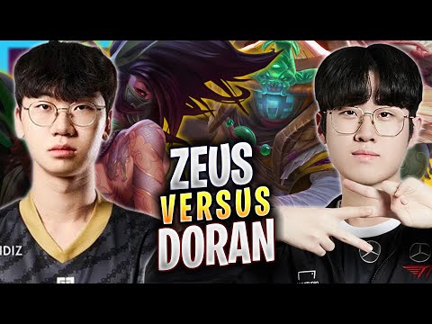 ZEUS vs DORAN! - T1 Zeus Plays Jax TOP vs GEN Doran Akali! | Bootcamp 2023