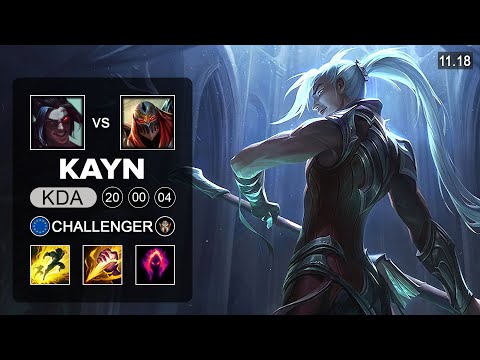 Kayn Jungle vs Zed - EUW Challenger - Season 11 Patch 11.18