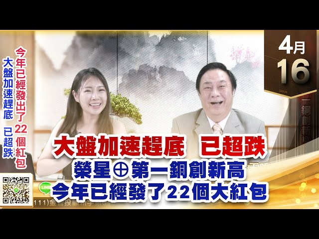 【王者至尊】王曈 0416《【大盤加速趕底  已超跌】》榮星⊕第一銅 創新高｜【光學王+元宇宙王+安控王+IC設計王】加入line@ king5588