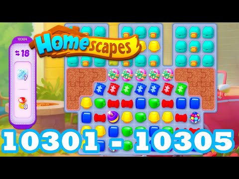 Homescapes Level 10301 - 10305 HD 3 - match puzzle Gameplay | android | IOS | 10302 | 10303 | 10304