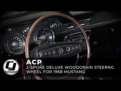 2-Spoke Woodgrain Steering Wheel | ACP | 1968 Mustang