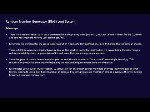 What is a Random Number Generator (RNG) Loot System? - WoW Classic Era