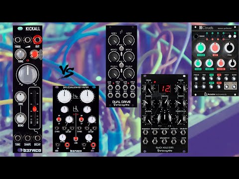 Analog Kickdrums and Bass with Befaco Kickall - BF-22 - Erica Dual Drive & Black Hole DSP2 - Clouds