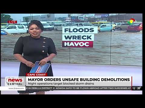 Demolition exercise carried out by Cape Coast Metropolitan Assembly after 18 lives lost in floods