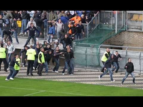 11/12 Roda JC Kerkrade - FC Brugge East Side invaded the pitch to attack local Fans