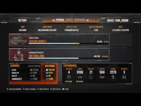 9.1k damage in Leclerc series 1 in world of tanks console