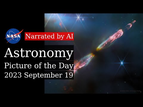 APOD: 2023-09-19 - HH 211: Jets from a Forming Star (Narrated by Amy)