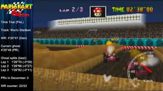 MK64 - World Record on Wario Stadium - 4'20"42 (NTSC: 3'36"58) by Matthias Rustemeyer