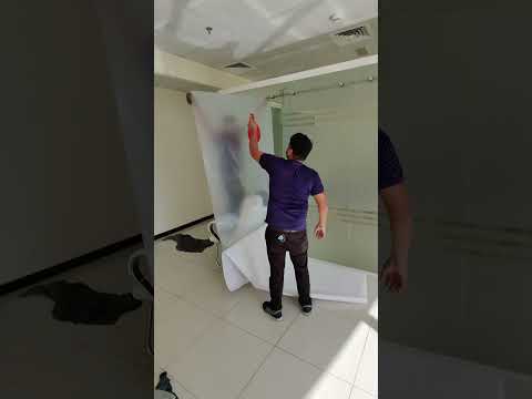 How To Apply Frosted Privacy Film | Frosting @Dubai #frosted #privacy #viral #viralshorts #ytshorts