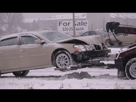 Stearns County, MN Travel Nightmare / Crashes - 3/12/2017