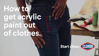 Clorox How to Get Acrylic Paint Out of Clothes
