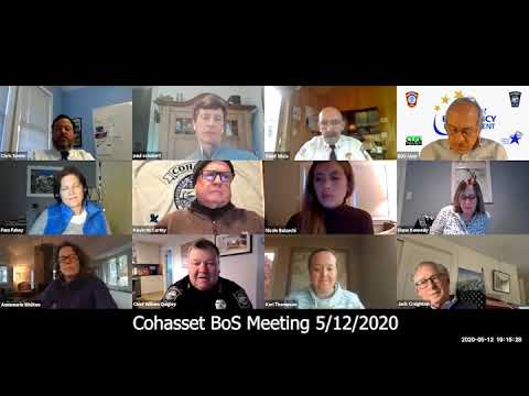 Cohasset Board of Selectmen 5 12 2020 Zoom replay
