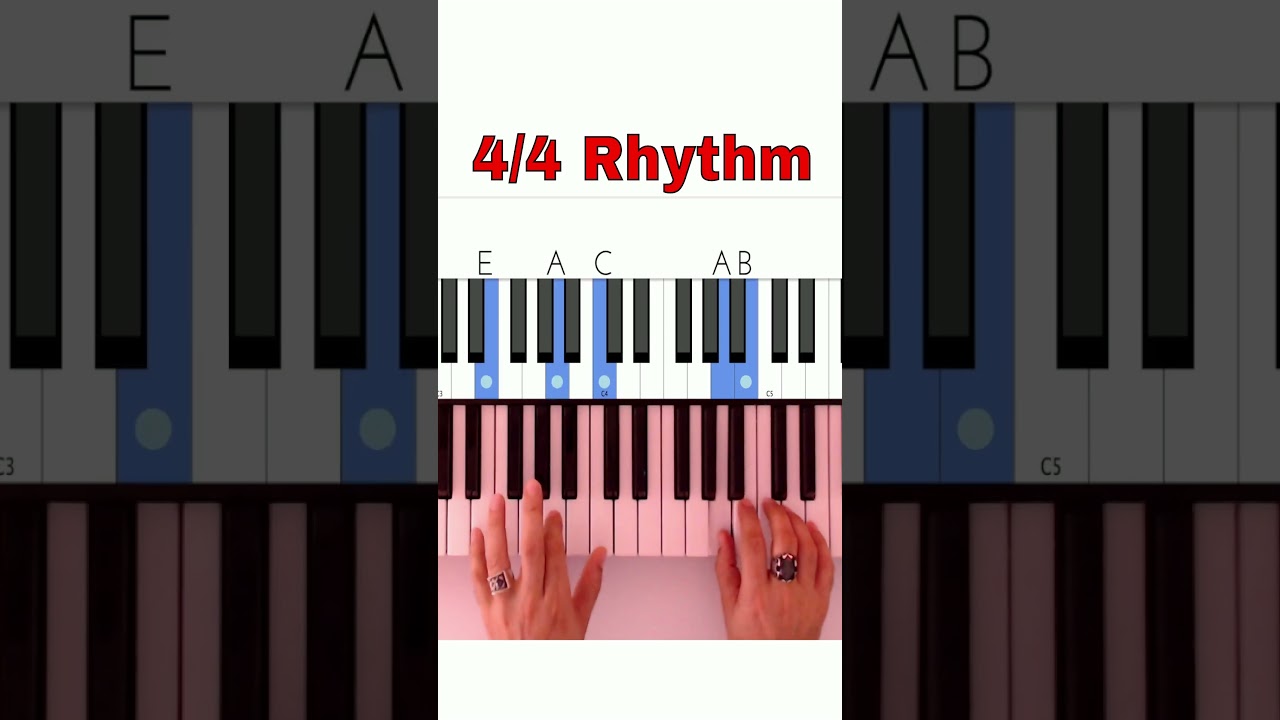 Piano - Easy 4/4 Rhythm #shorts